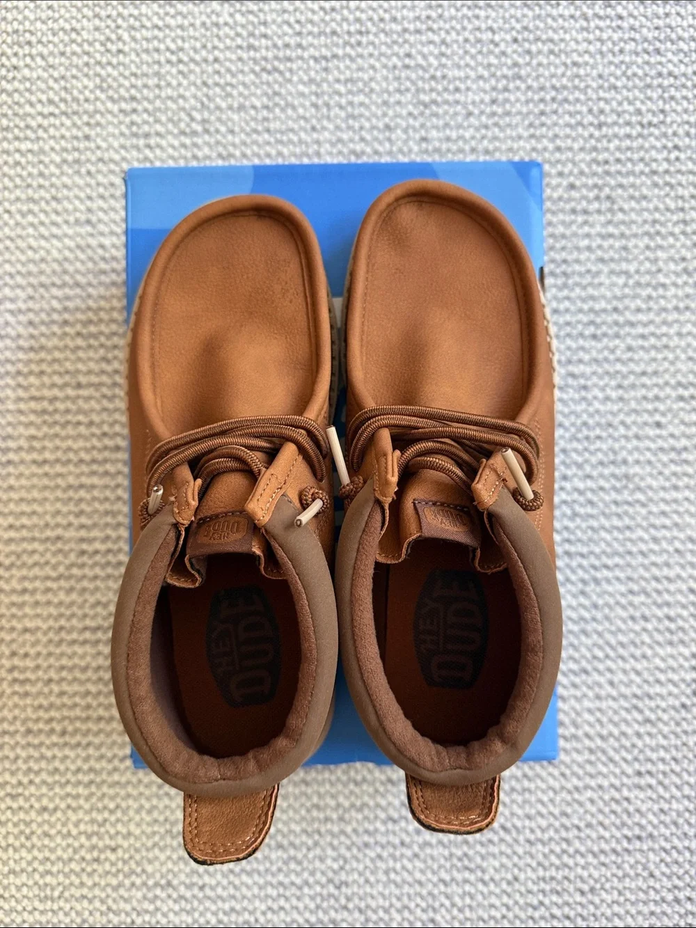 NIB - Hey Dude Wally Classic Tan Lace-Up Moccasin Boot